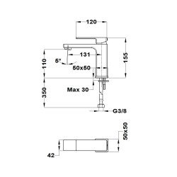 Grifo de lavabo M Soller Strohm Teka negro o cromo