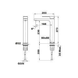 Grifo lavabo alto XL Soller Strohm Teka moderno