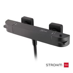 Grifo de ducha termostático Soller cromo o negro | Strohm Teka