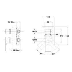Grifo Empotrado 1 Vía SOLLER Cromo o Negro | Strohm Teka