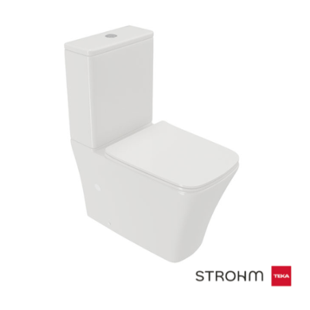 Inodoro a suelo blanco DESSIN Rimless | Strohm Teka