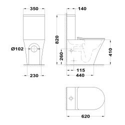 Inodoro a suelo blanco DESSIN Rimless | Strohm Teka