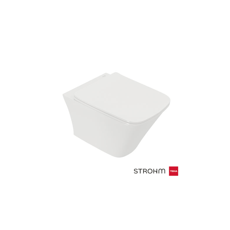 Inodoro suspendido blanco DESSIN Rimless | Strohm Teka Inodoro suspendido blanco DESSIN Rimless | Strohm Teka