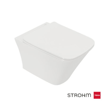 Inodoro suspendido blanco DESSIN Rimless | Strohm Teka