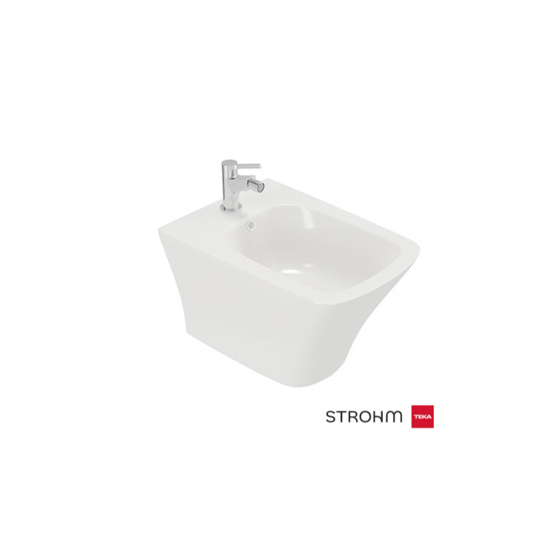 Bidé Suspendido Blanco Dessin - Strohm Teka