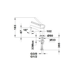 Grifo Lavabo Mediano Dessin Cromo - Strohm Teka