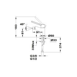 Grifo Bidé Cromo Dessin - Strohm Teka