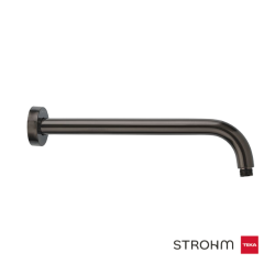 Brazo de Ducha Pared ITACA 30 cm Strohm | Negro, Cromo, Bronce