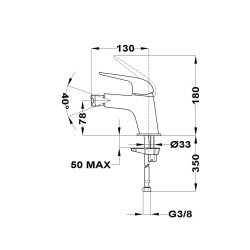 Grifo de Bidé ITACA | Strohm Negro, Cromo, Bronce