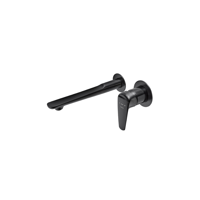 Grifo de Lavabo Pared ITACA | Strohm Negro, Cromo, Bronce