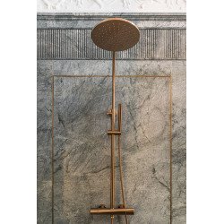 Columna ducha termostática Itaca | Negro, cromo y bronce