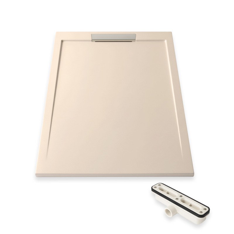 Plato de Ducha de Resina - Zeuz - Crema