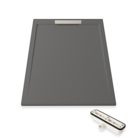 Plato de Ducha de Resina - Zeuz - Gris Cemento